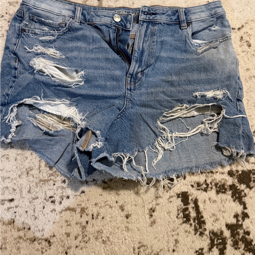 American Eagle Outfitters Ripped Blue Jean Shorts